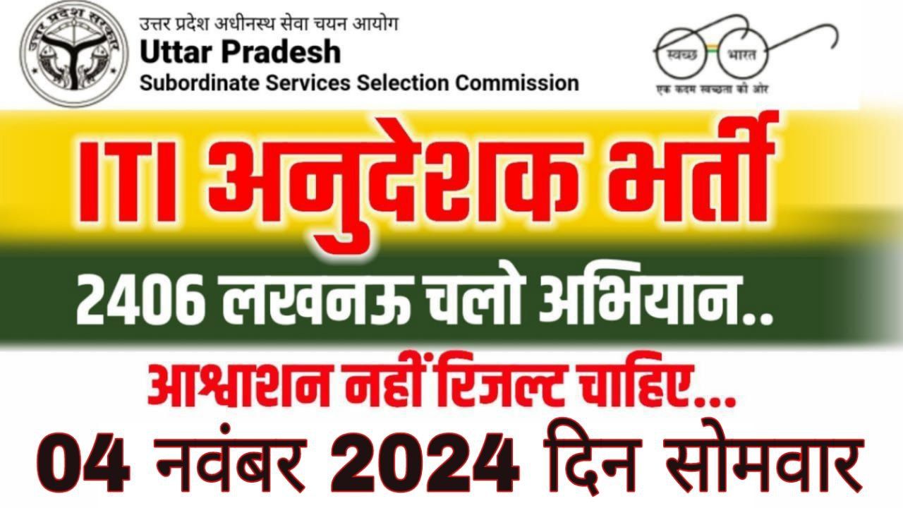 UP ITI Instructor Final Result 2024 धरना प्रदर्शन