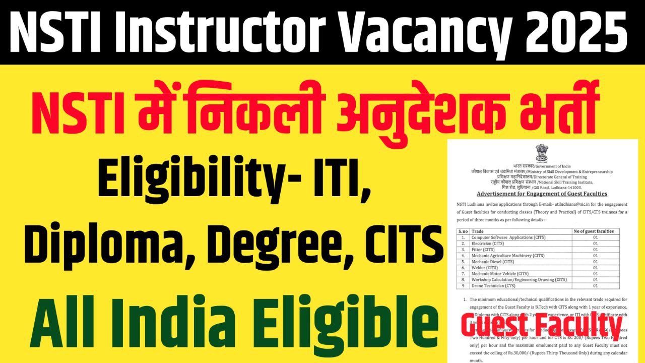 ITI Instructor Recruitment 2025